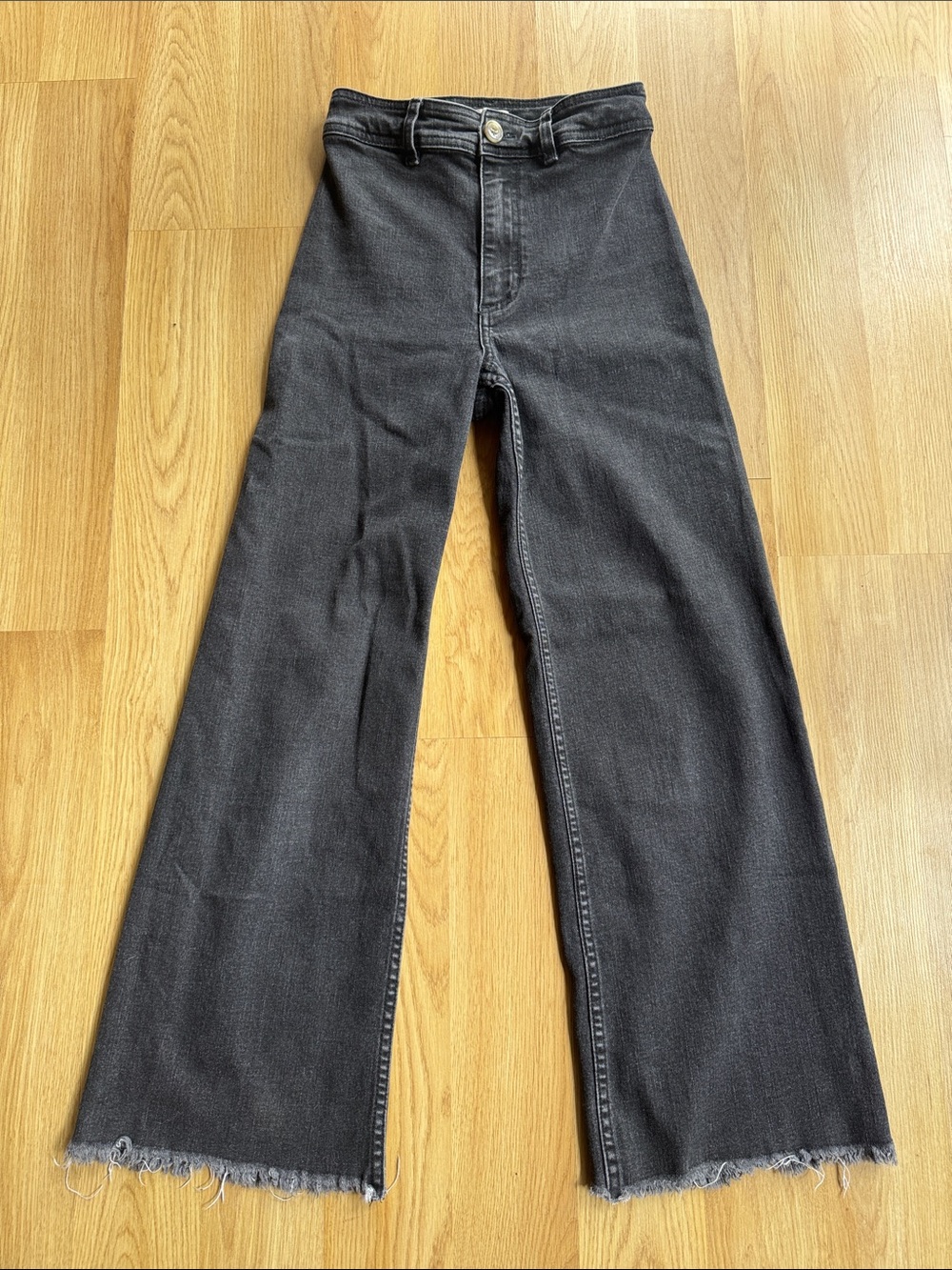 Billabong Size 25 0 High-Waist Black gray Wide-Leg Jeans